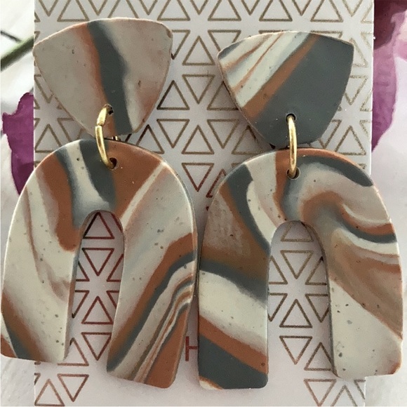 Horseshoe Dangle Earrings - Picture 2 of 6